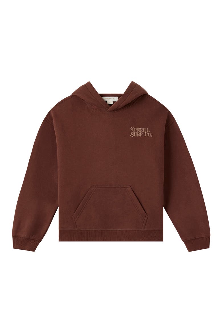 Kids' Flora Bouquet Oversized Hoodie, Main, color, CHOCOLATE
