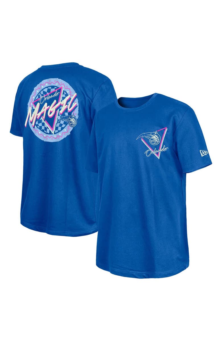 New Era Blue Orlando Magic Glow-in-the-Dark T-Shirt, Main, color,