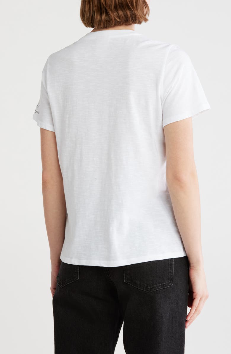 Cinq à Sept Heatset Bonjour Paris T-Shirt, Alternate, color, White/ Black