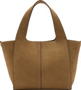 MANGO Leather Shopper Tote