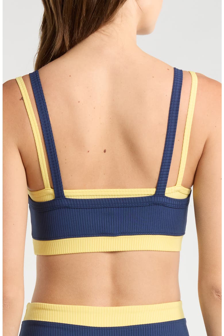 Layered Rib Sports Bra, Alternate, color, MIDNITE POPCORN