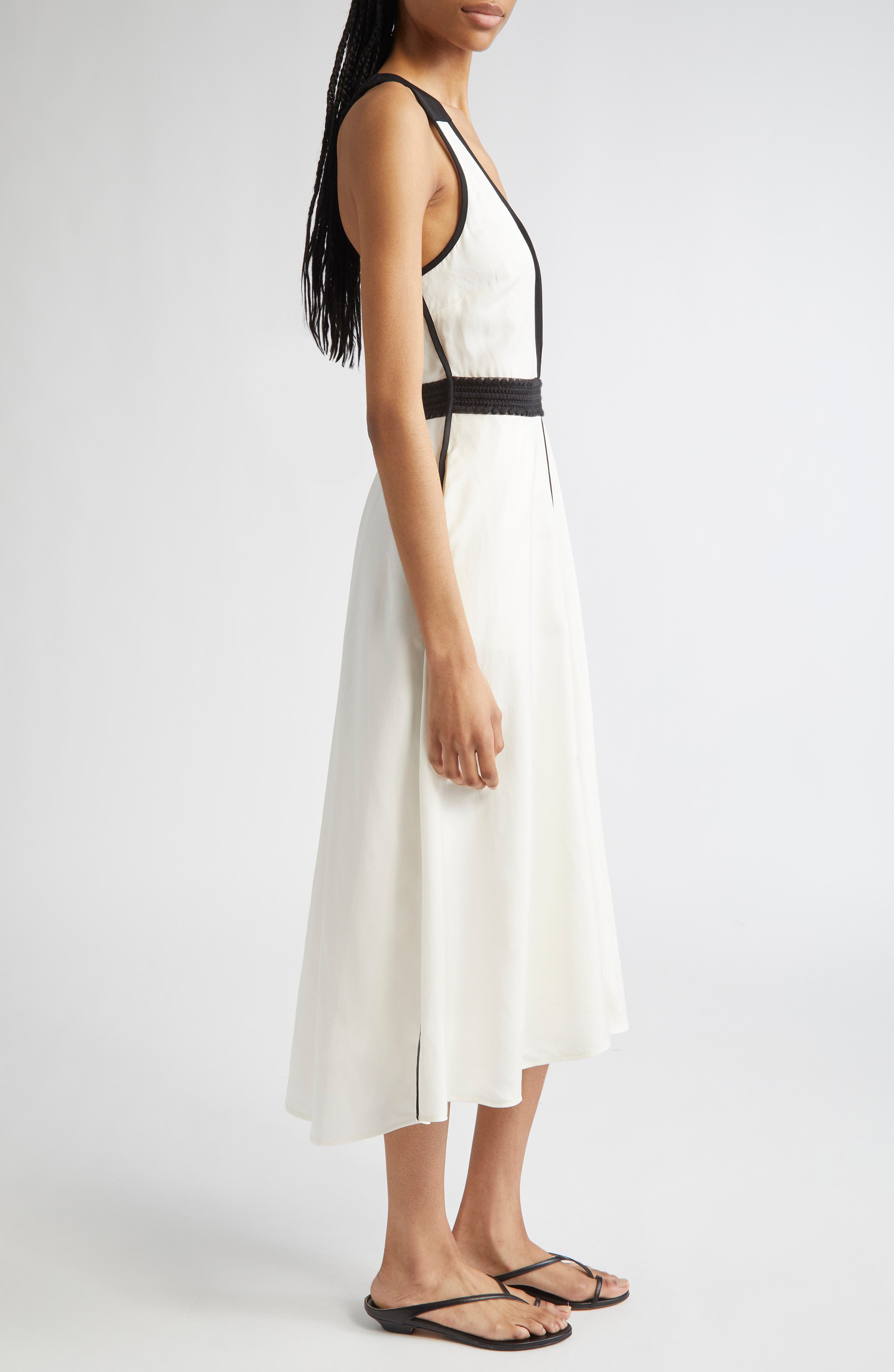 valencia knit midi dress Reiss Contrast Sleeveless (Women) promotion_eligible