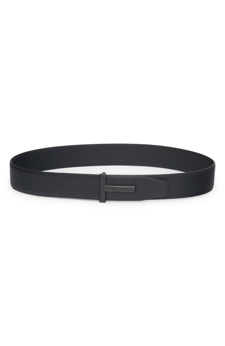 TOM FORD T Icon Soft Grain Leather Belt, Main, color, 1N001 Black