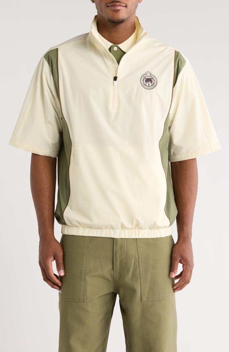 Malbon Golf Links Oakwood Windshirt, Main, color, Beige