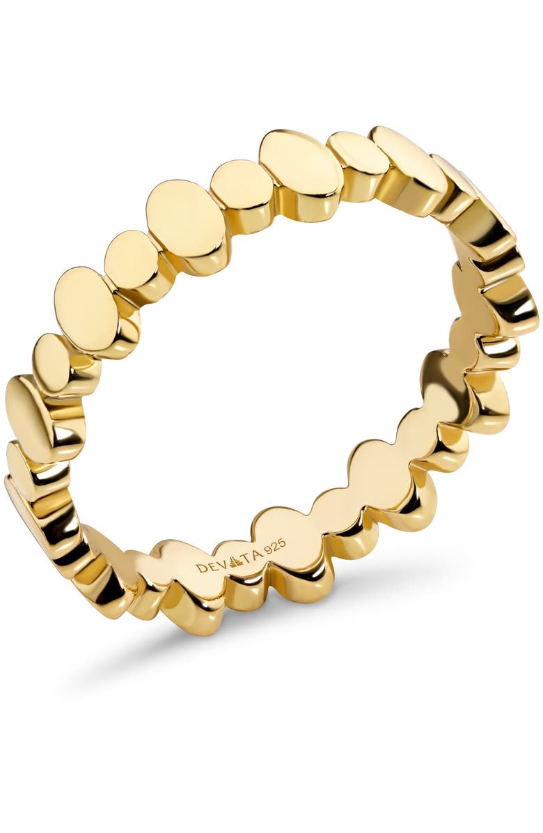 DEVATA Oval Link Ring in Gold Plated Sterling Silver, Alternate, color, Yellow Gold