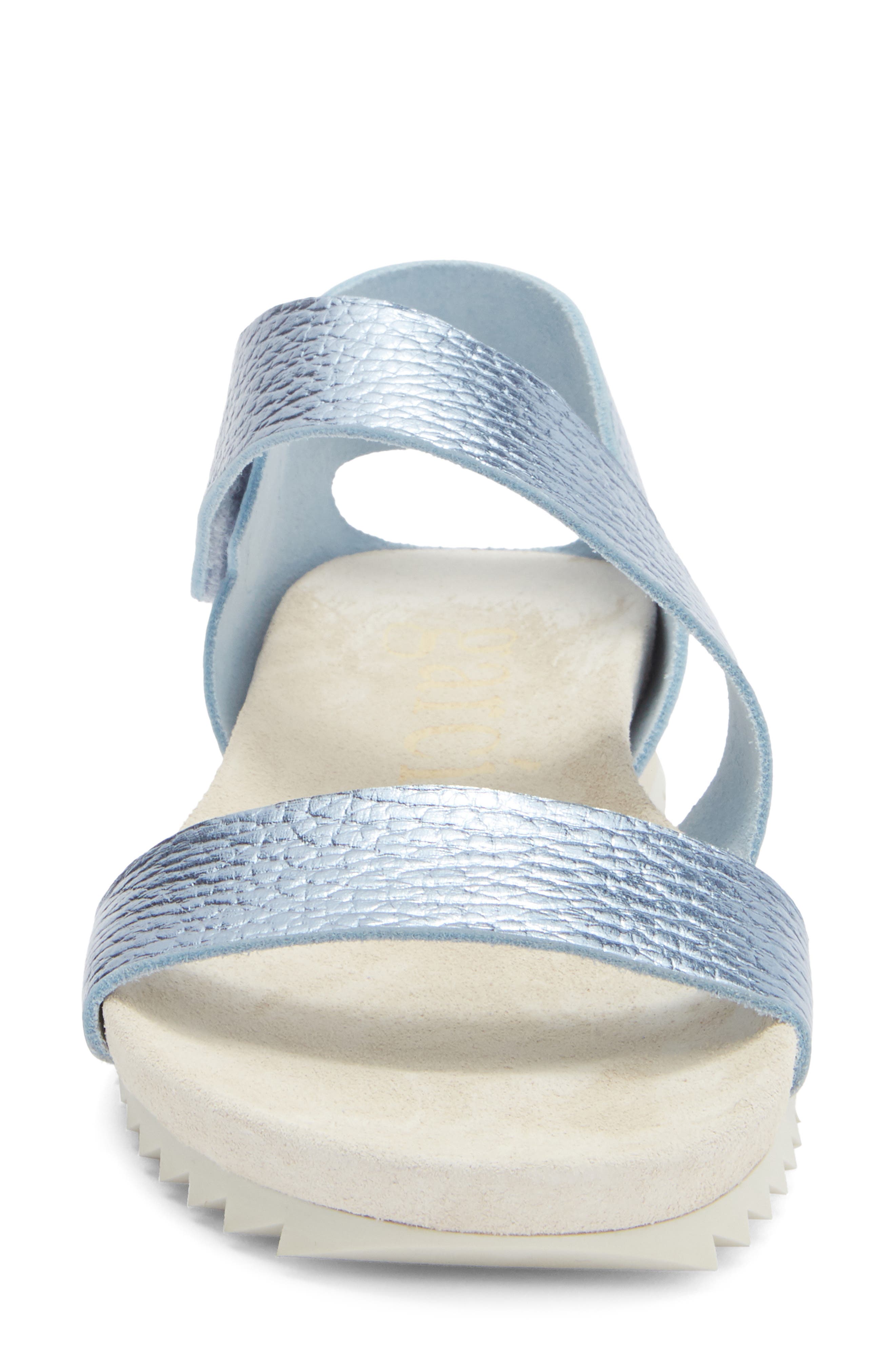 Pedro Garcia Jedda Two Strap Sandal, Alternate, color, Azure Cervo Lame