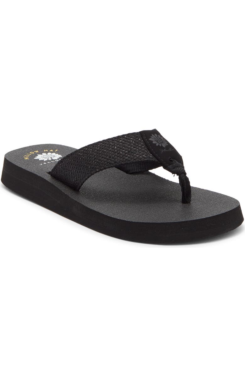 Yellow Box Premium Dax Flip Flop, Main, color, Black
