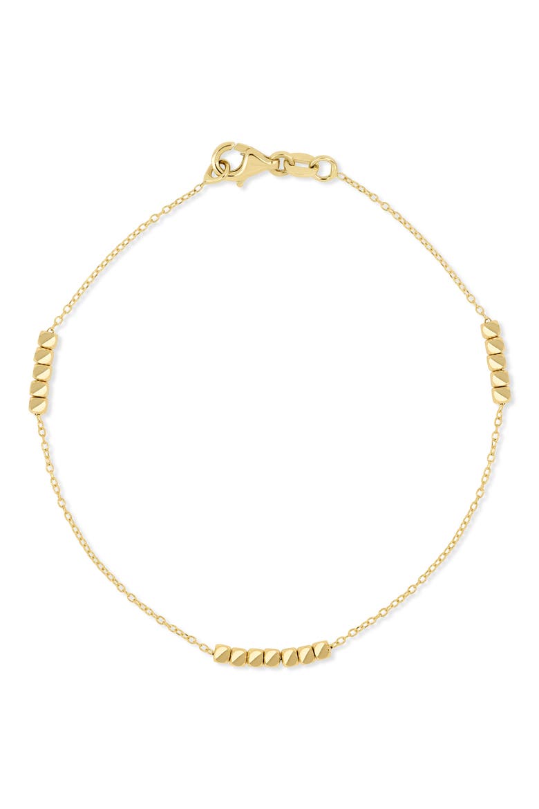 14k Gold Bead Chain Bracelet, Main, color, 14KY