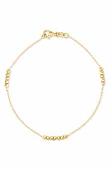 14k Gold Bead Chain Bracelet