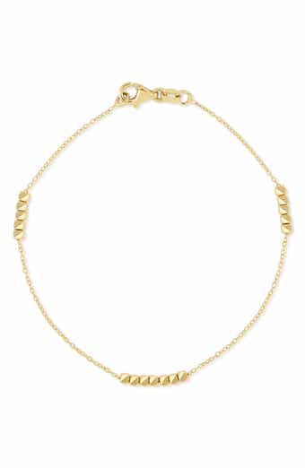 14k Gold Bead Chain Bracelet