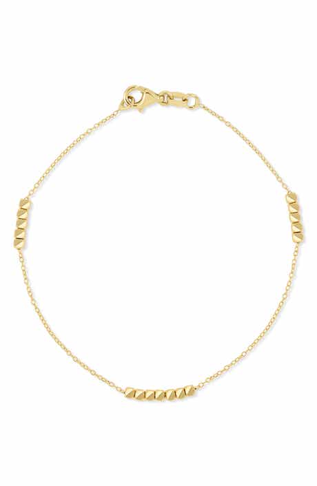 14k Gold Bead Chain Bracelet