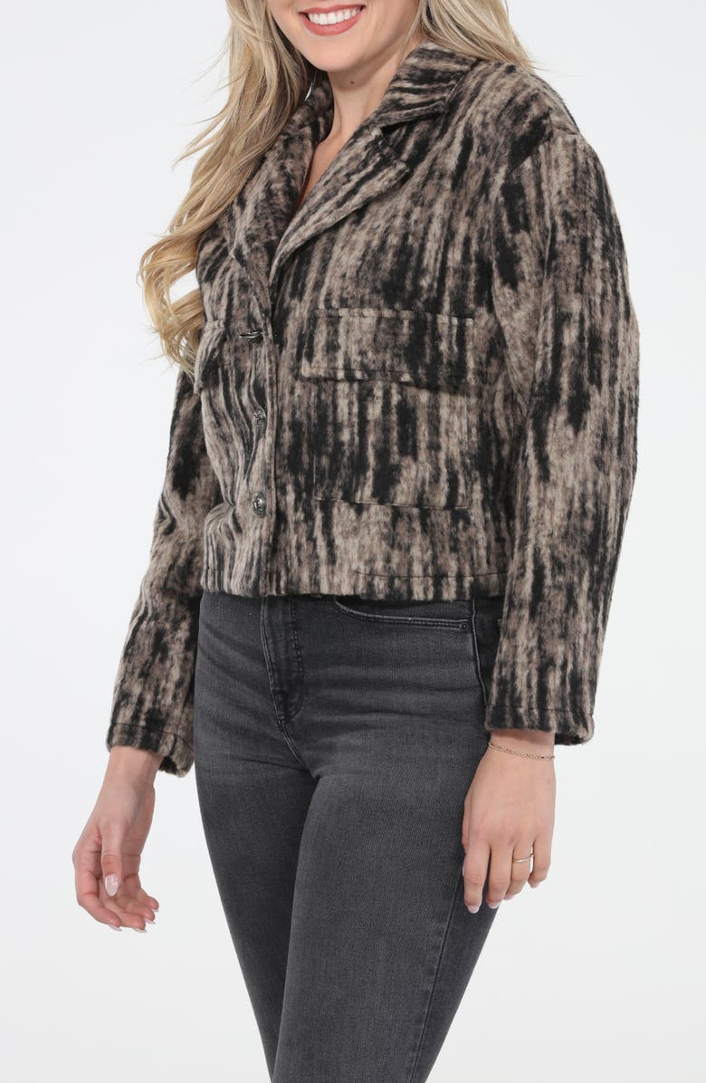 RAIN AND ROSE Animal Crop Jacket, Alternate, color, Multi Stripe