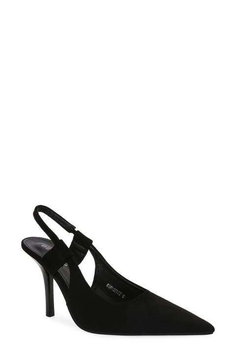 Faux Suede Slingback Stiletto Pump