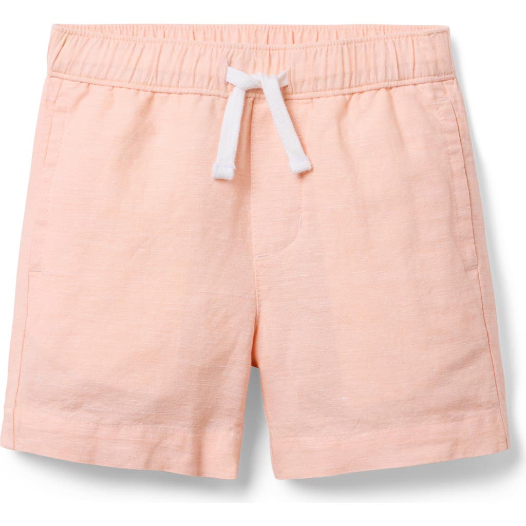 Janie And Jack Linen-cotton Pull-on Short In Pink