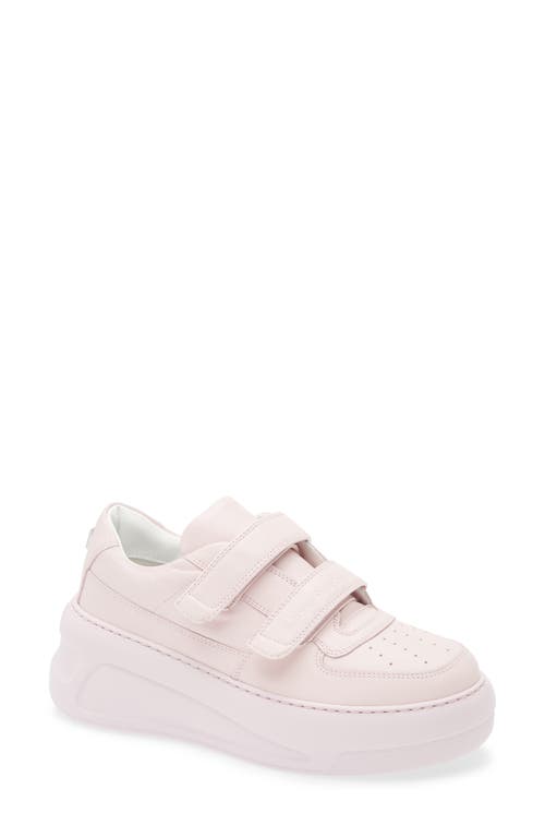 Acne Studios Velcro Strap Platform Sneakers In Pastel Pink Bky