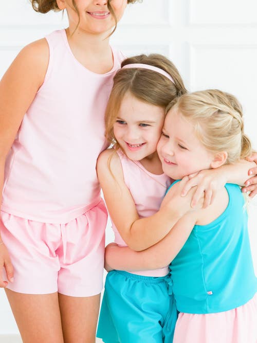 Rufflebutts Girls Active Butterfly Shorts In Pink