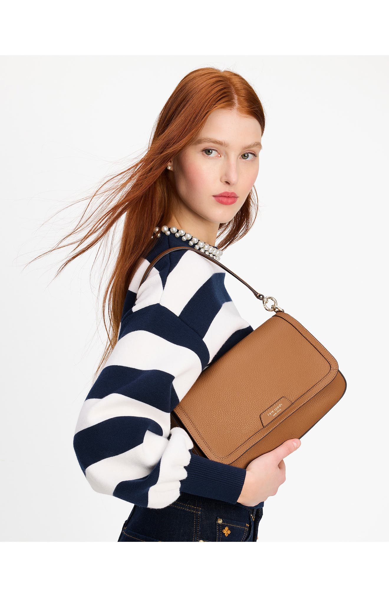 Kate Spade New York hudson pebble leather shoulder bag, Alternate, color, Bungalow