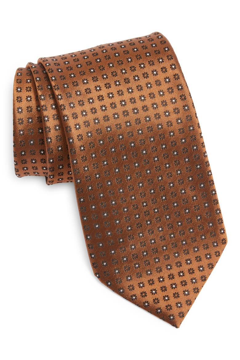 Cento Fili Silk Jacquard Tie, Main, color, VICUNA