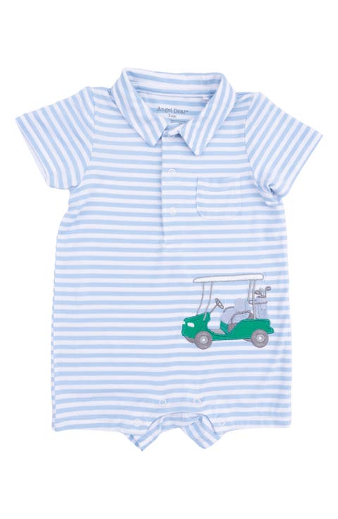 Striped Golf Polo Romper (Baby)