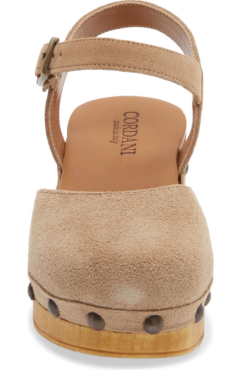 Cordani Winston Ankle Strap Platform Clog, Alternate, color, Biscotto