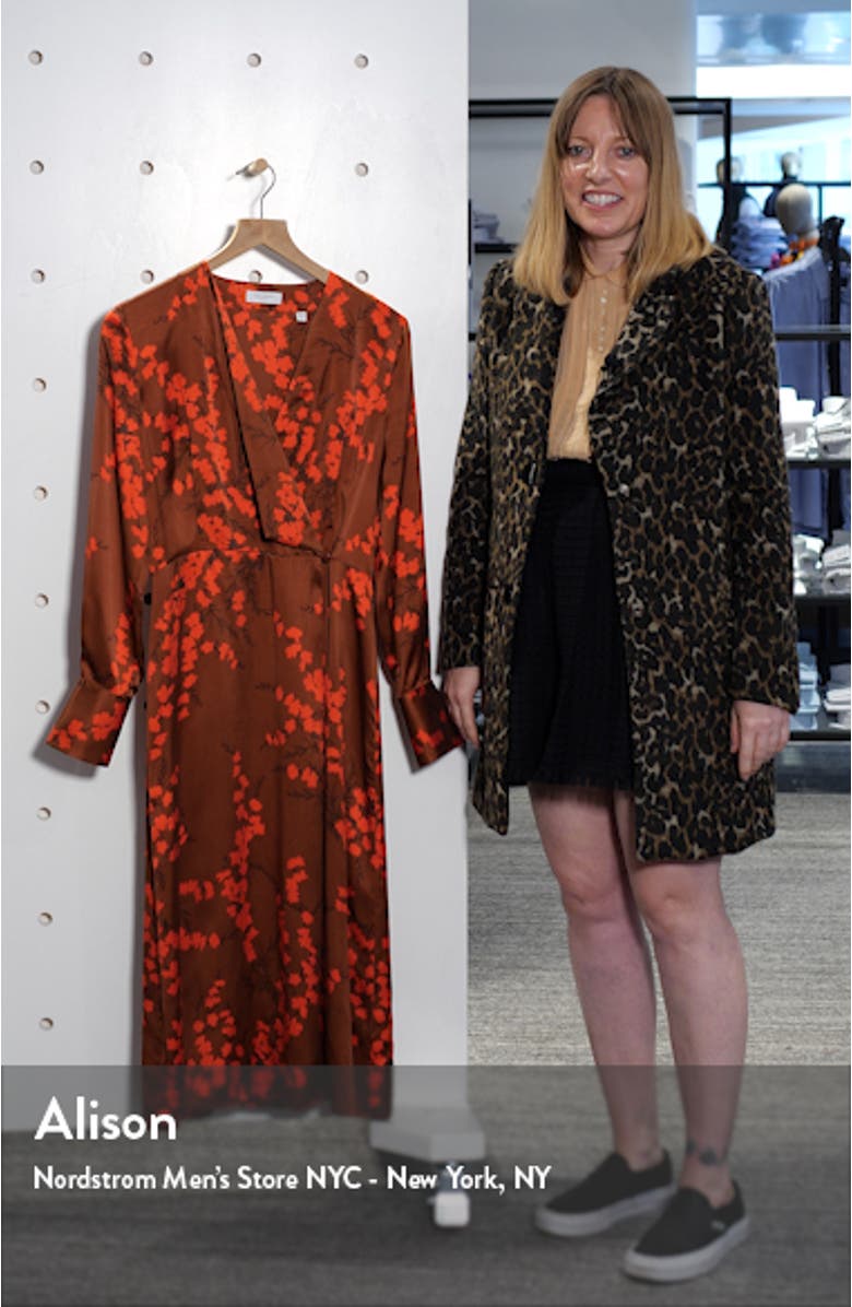 Willow Faux Wrap Silk Midi Dress, sales video thumbnail