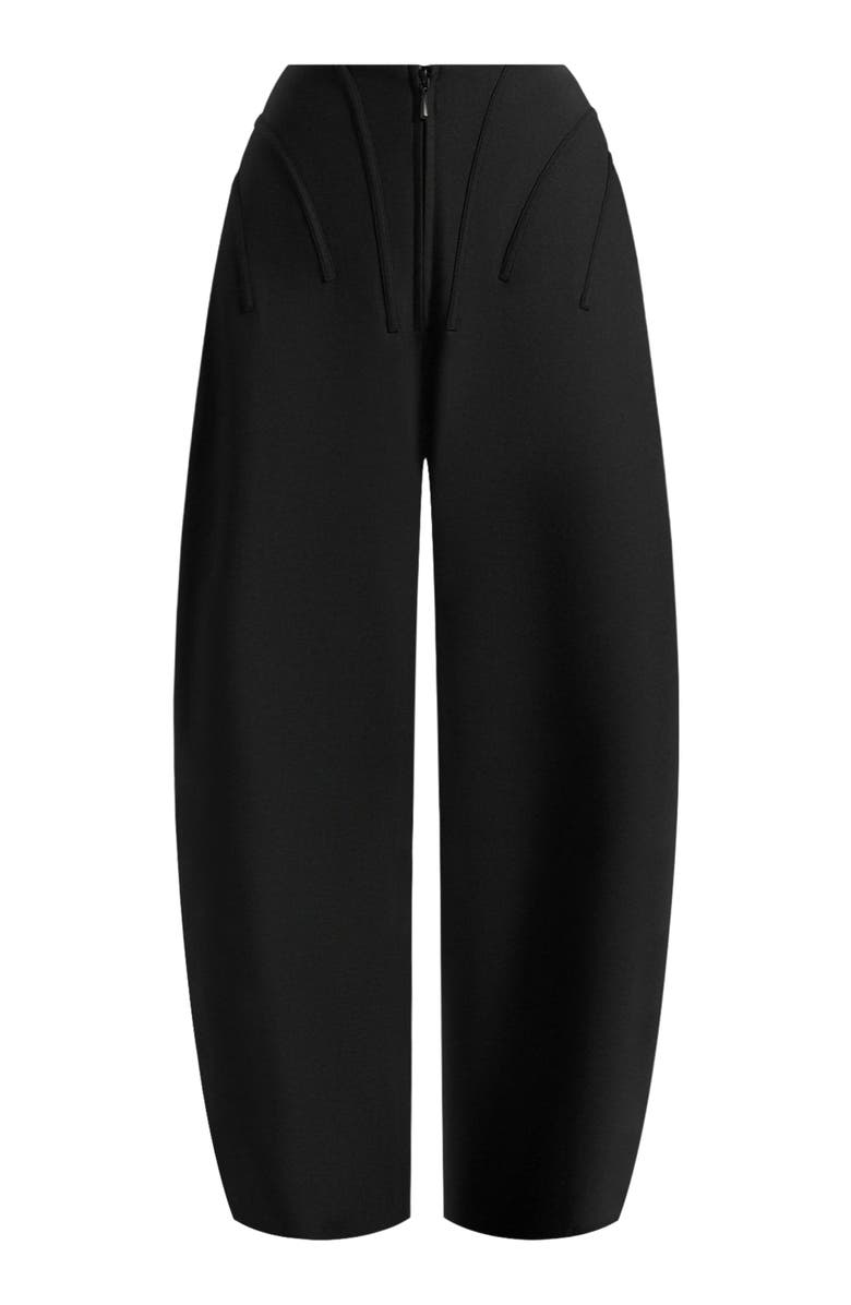 Manière De Voir Rena High Waisted Corset Sculptural Trousers, Alternate, color, Black
