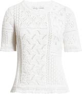 Elie Tahari Lily Cotton Pointelle T-Shirt