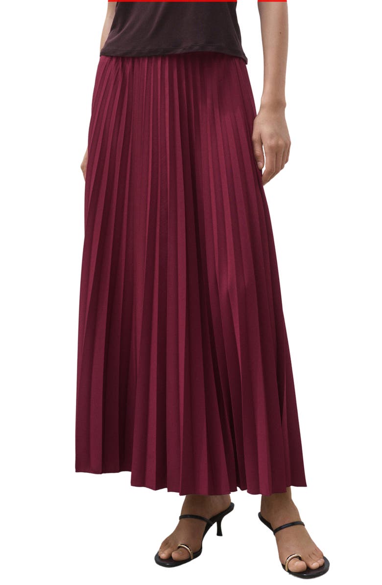 MANGO Pleat Midi Skirt, Main, color,