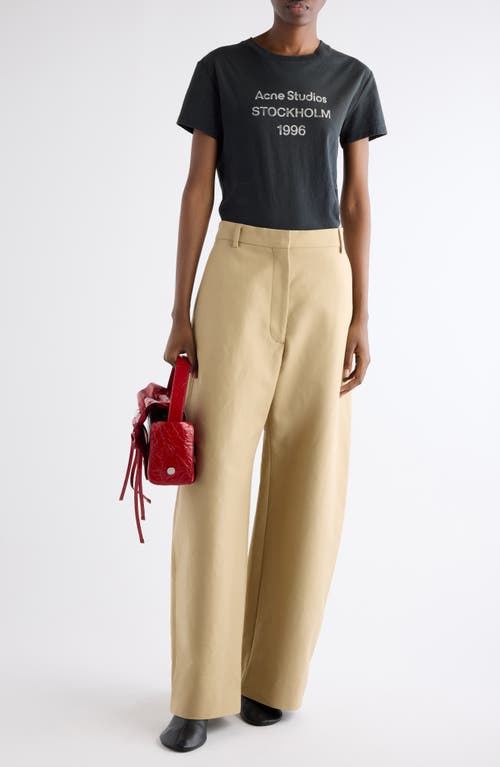 Acne Studios Tailored Satin Trousers In Neutral