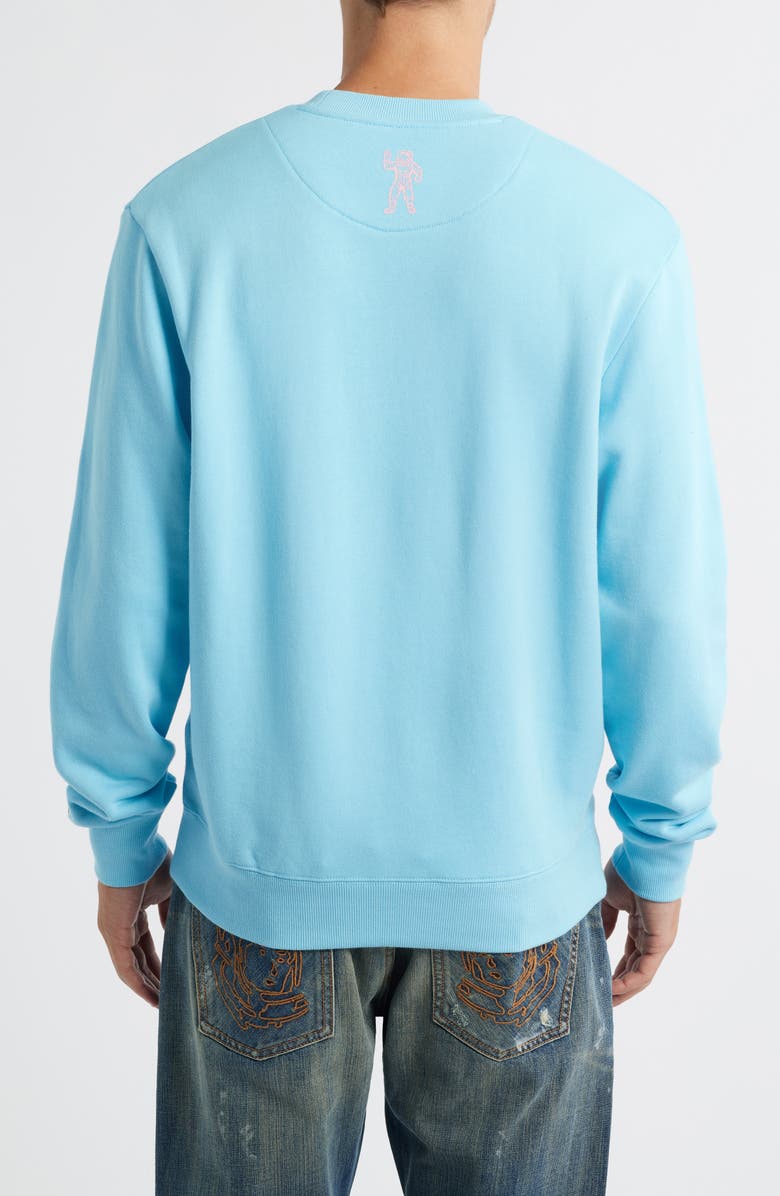Billionaire Boys Club BB Clubhouse Astronaut Cotton Logo Sweatshirt, Alternate, color, Baltic Sea