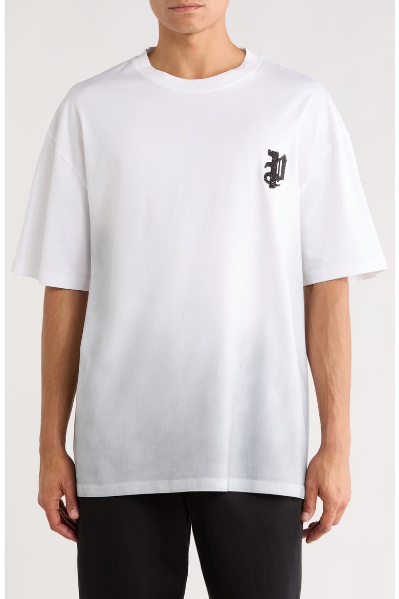 Oversized Graphic Mercerized Cotton T-Shirt, Main, color, WHITE