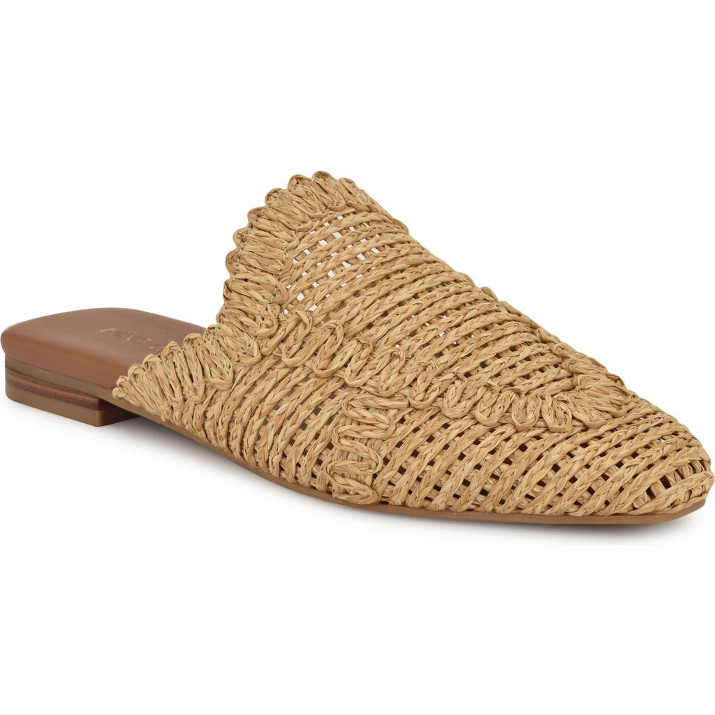 Nine West Canoli Raffia Mule In Natural