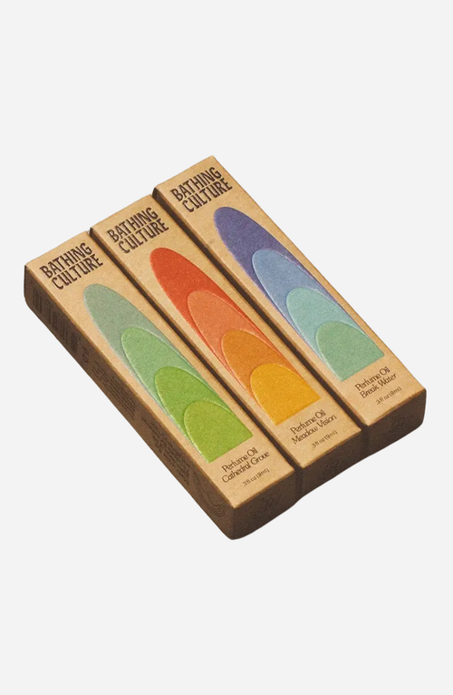 Bathing Culture Perfume Oil Trio In Kraft Brown