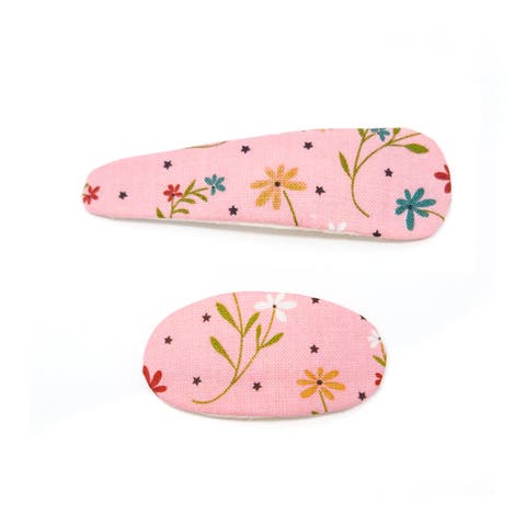 2pc Mixed Shape Clip Set  - Floral