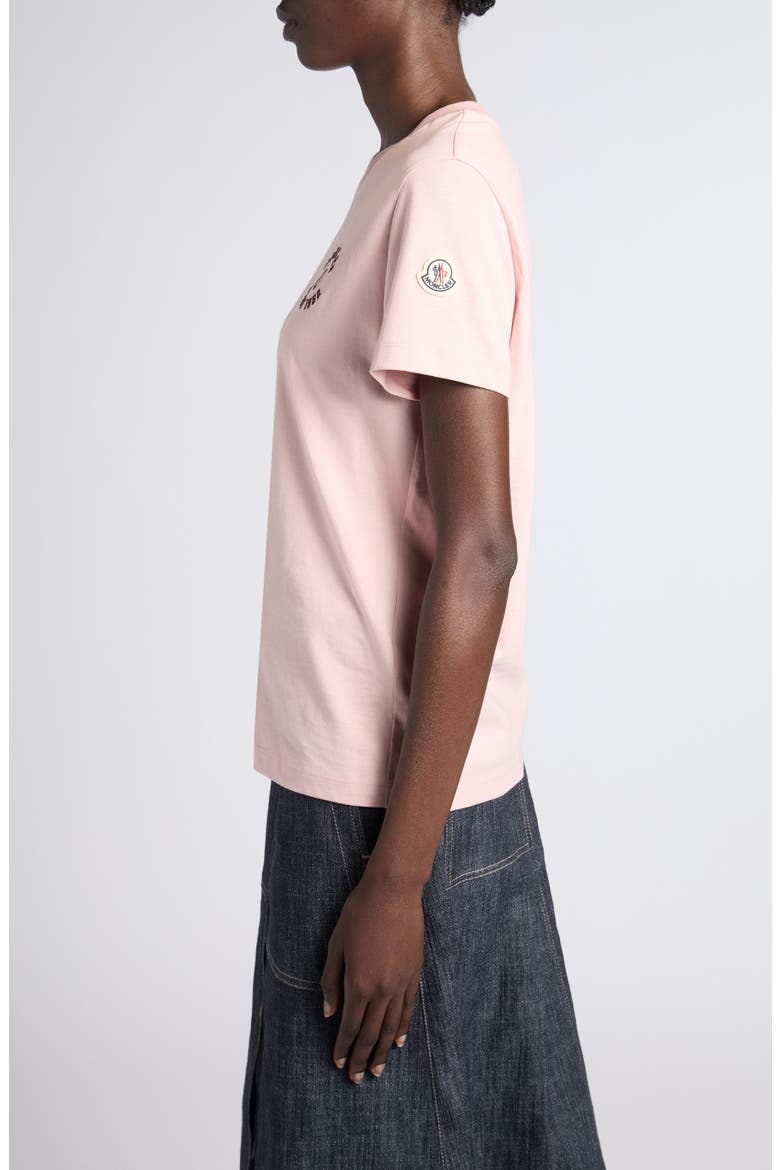 Logo Embroidered T-Shirt, Alternate, color, DUSTY PINK