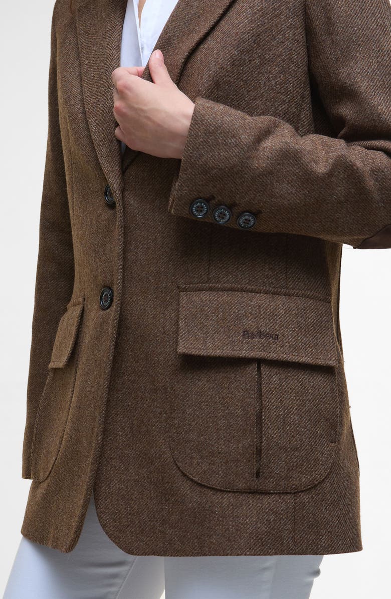 Barbour Elm Wool Jacket, Alternate, color, Military Brown