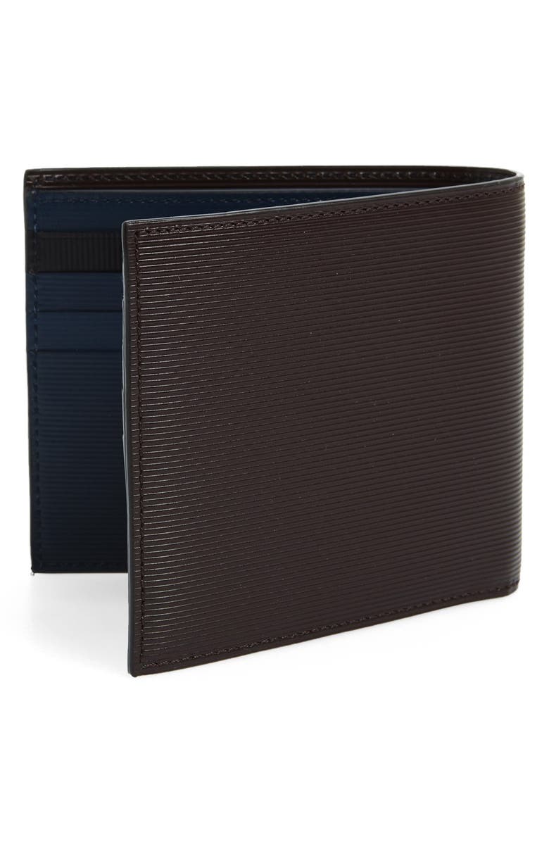 Paul Smith Stripe Embossed Two-Tone Leather Wallet, Alternate, color, 