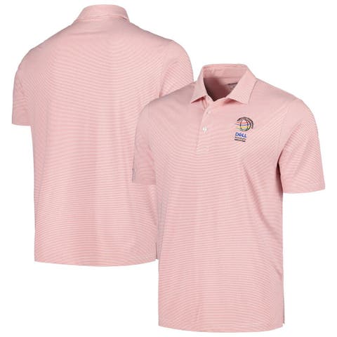 Men's Ahead Red WGC-Dell Technologies Match Play Airstream Essential Feed Striped Polo