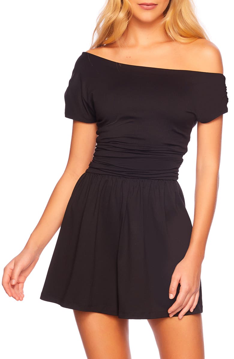 Susana Monaco One-Shoulder Romper, Alternate, color, 