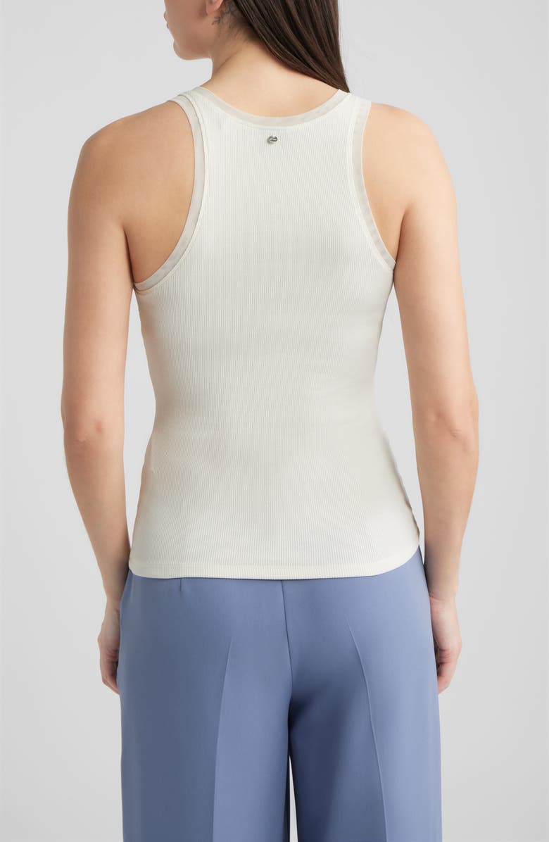 BOSS Orange Eplie Stretch Cotton Rib Tank, Alternate, color, Open White