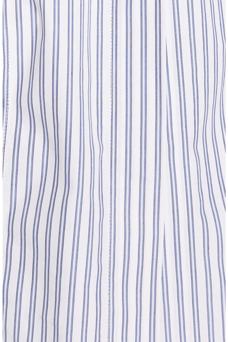 Double Layer Boyfriend Shirt, Alternate, color, WHITE / NAVY MULTI