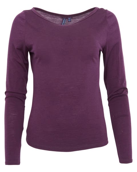 Carly Merino Long Sleeve Boatneck Shirt