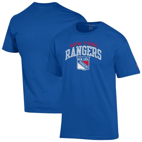 Men's Champion Royal New York Rangers Primary Logo T-Shirt