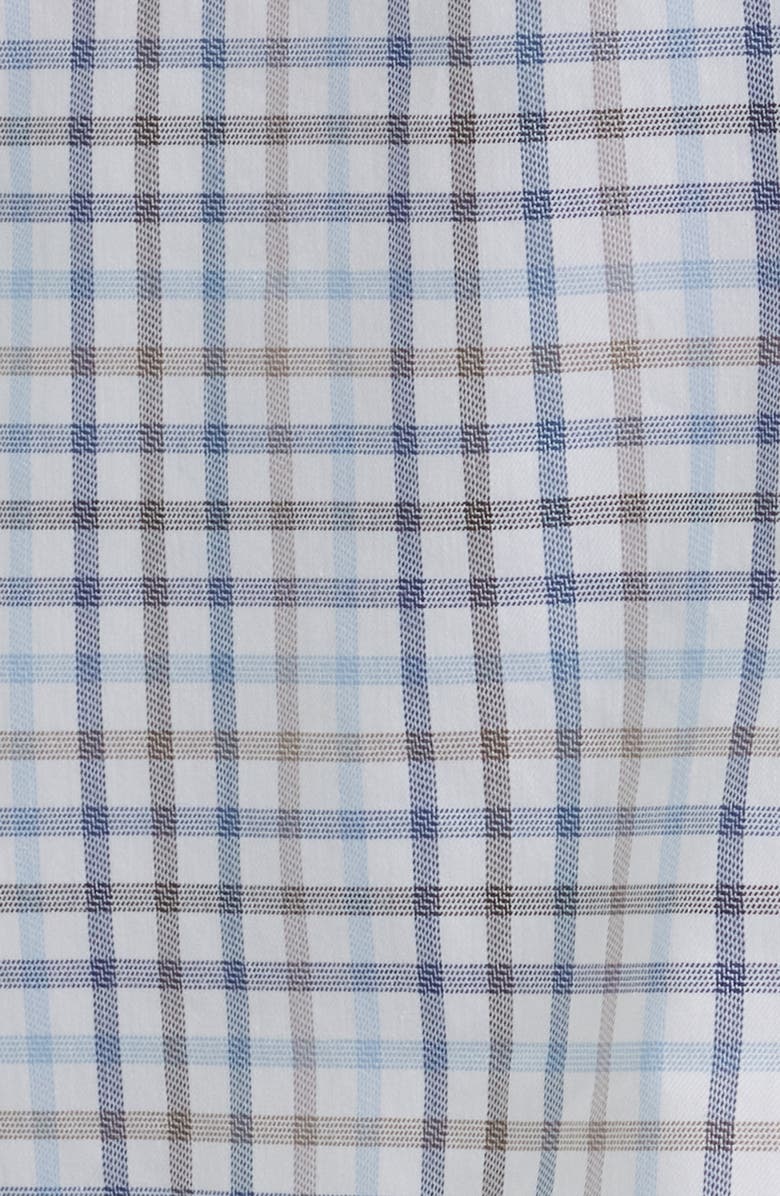 Peter Millar Crown Light Plaid Button-Up Shirt, Alternate, color, Blue Haze