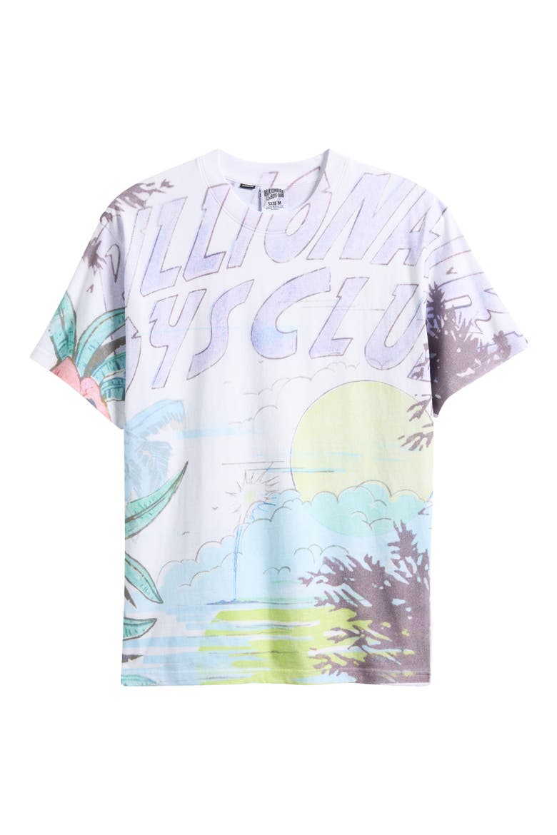 BB Sunrise Oversize Graphic T-Shirt, Alternate, color, WHITE