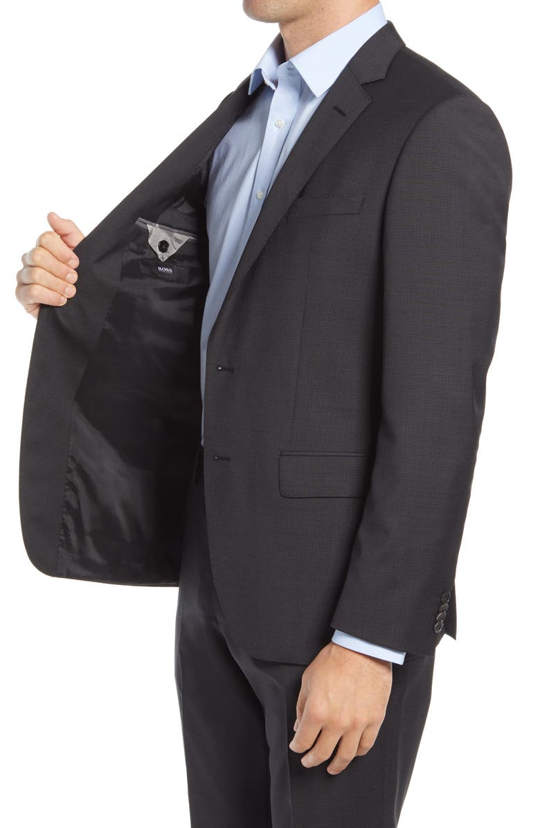 BOSS Huge Slim Fit Virgin Wool Sport Coat, Alternate, color, Black