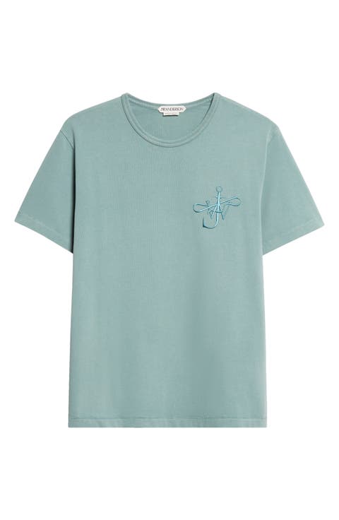 Ribbon Anchor Embroidered Logo T-Shirt