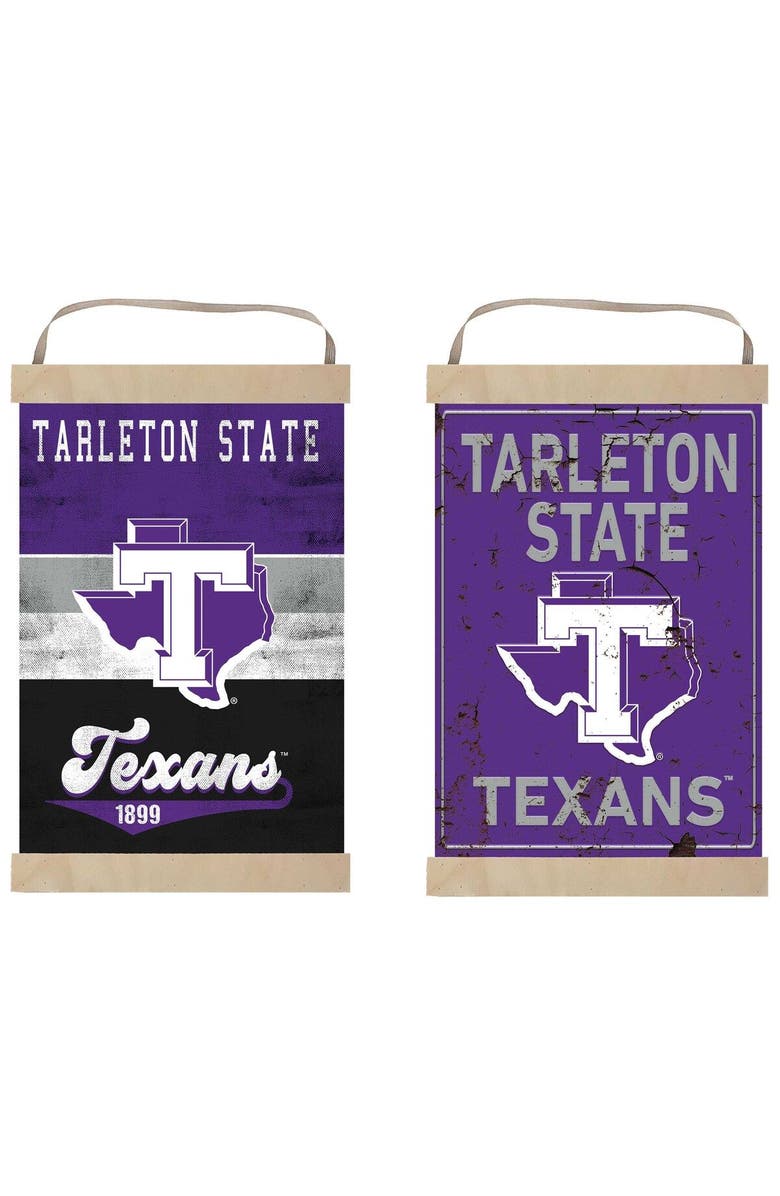 JARDINE Tarleton State Texans 12'' x 20'' Retro Logo Banner Sign, Alternate, color, 