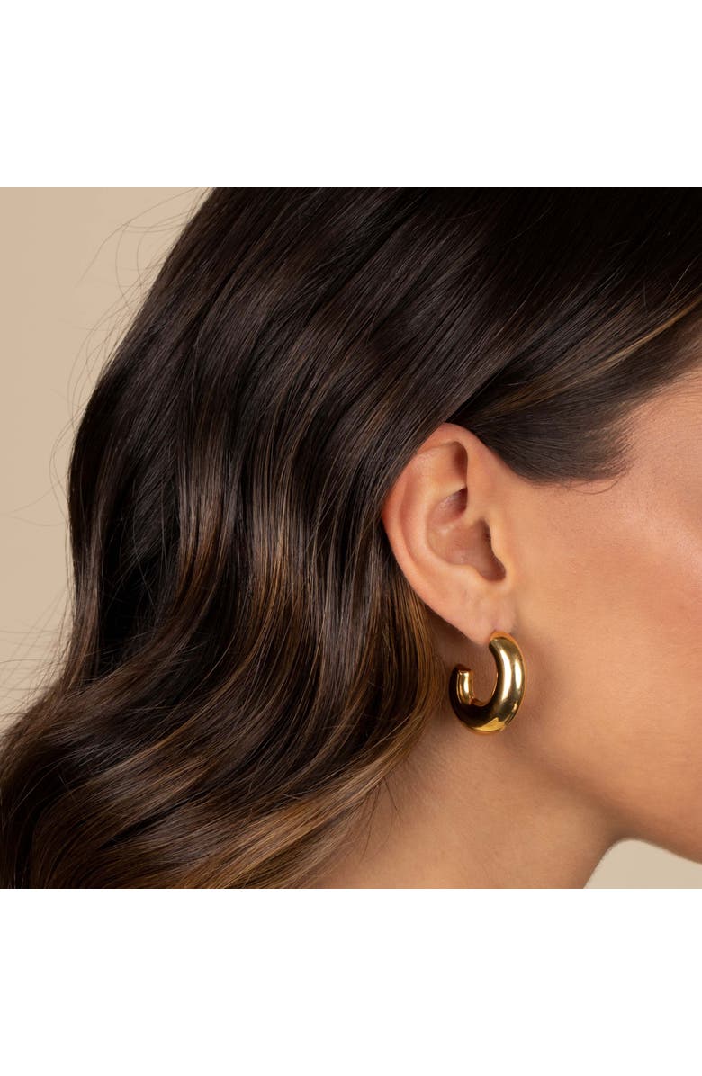 BY ADINA EDEN Mini Solid Open Oval Hoop Earring, Alternate, color, 