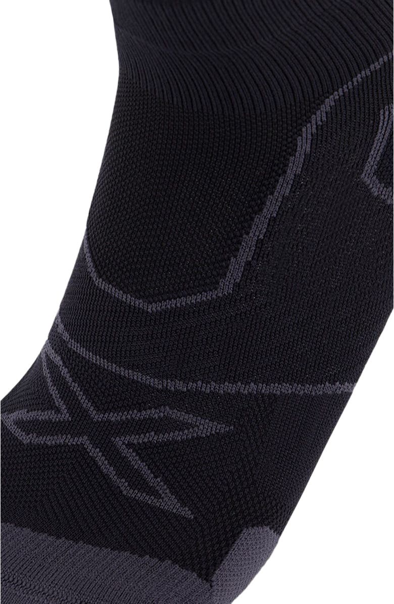 2XU Vectr Cushion 1/4 Crew Socks, Alternate, color, Black/Titanium